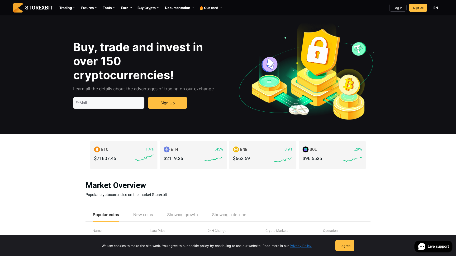 Screenshot of storexbit.com