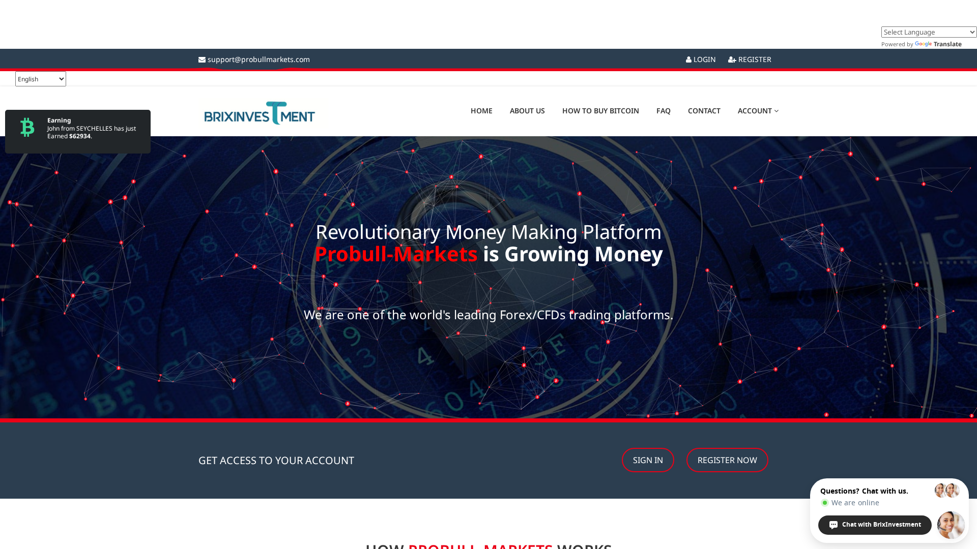 Screenshot of probullmarkets.com