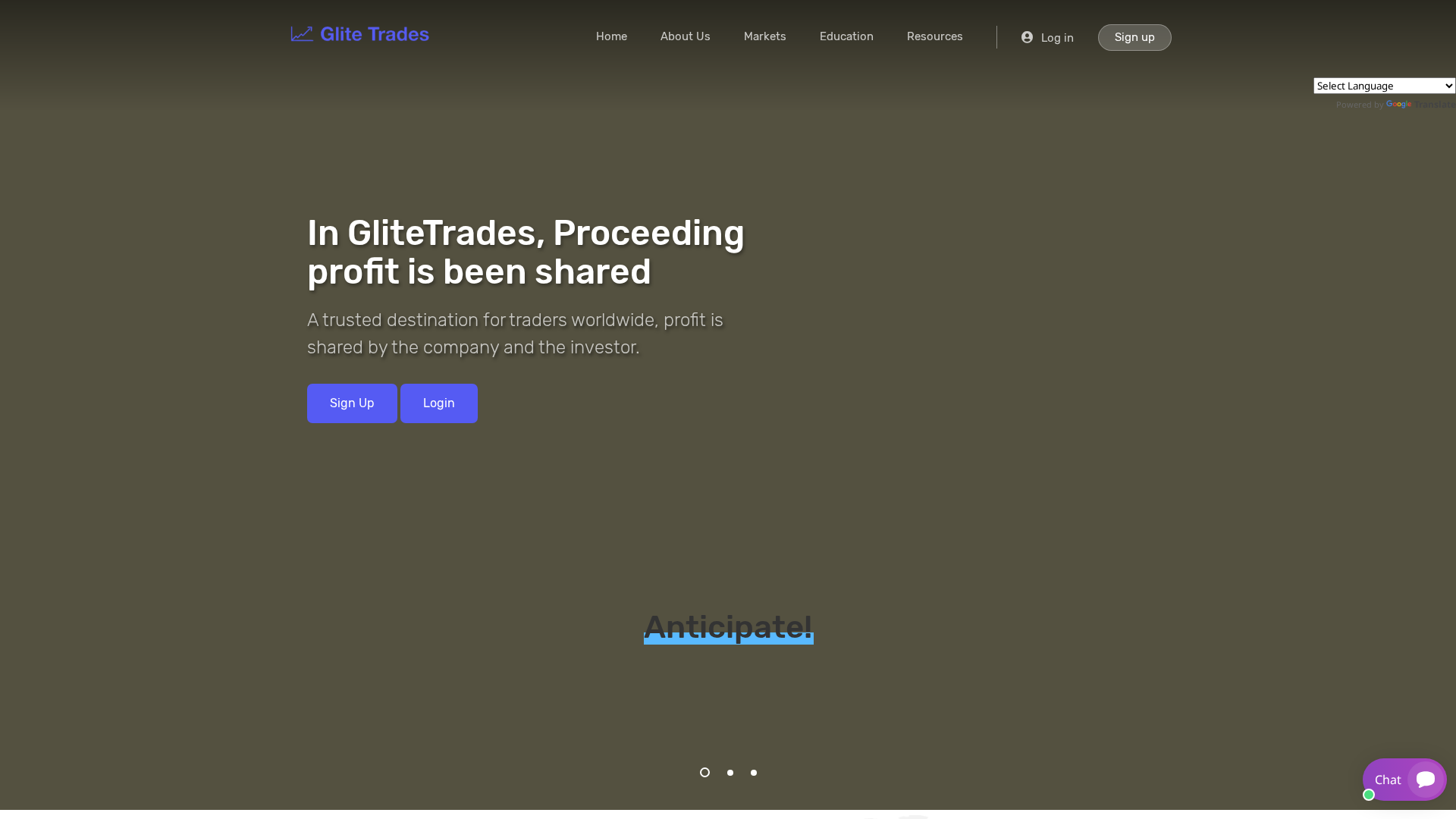 Screenshot of glitetrades.online