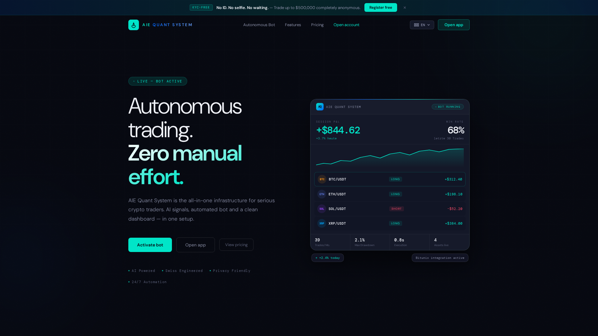 Screenshot of aiequant.com