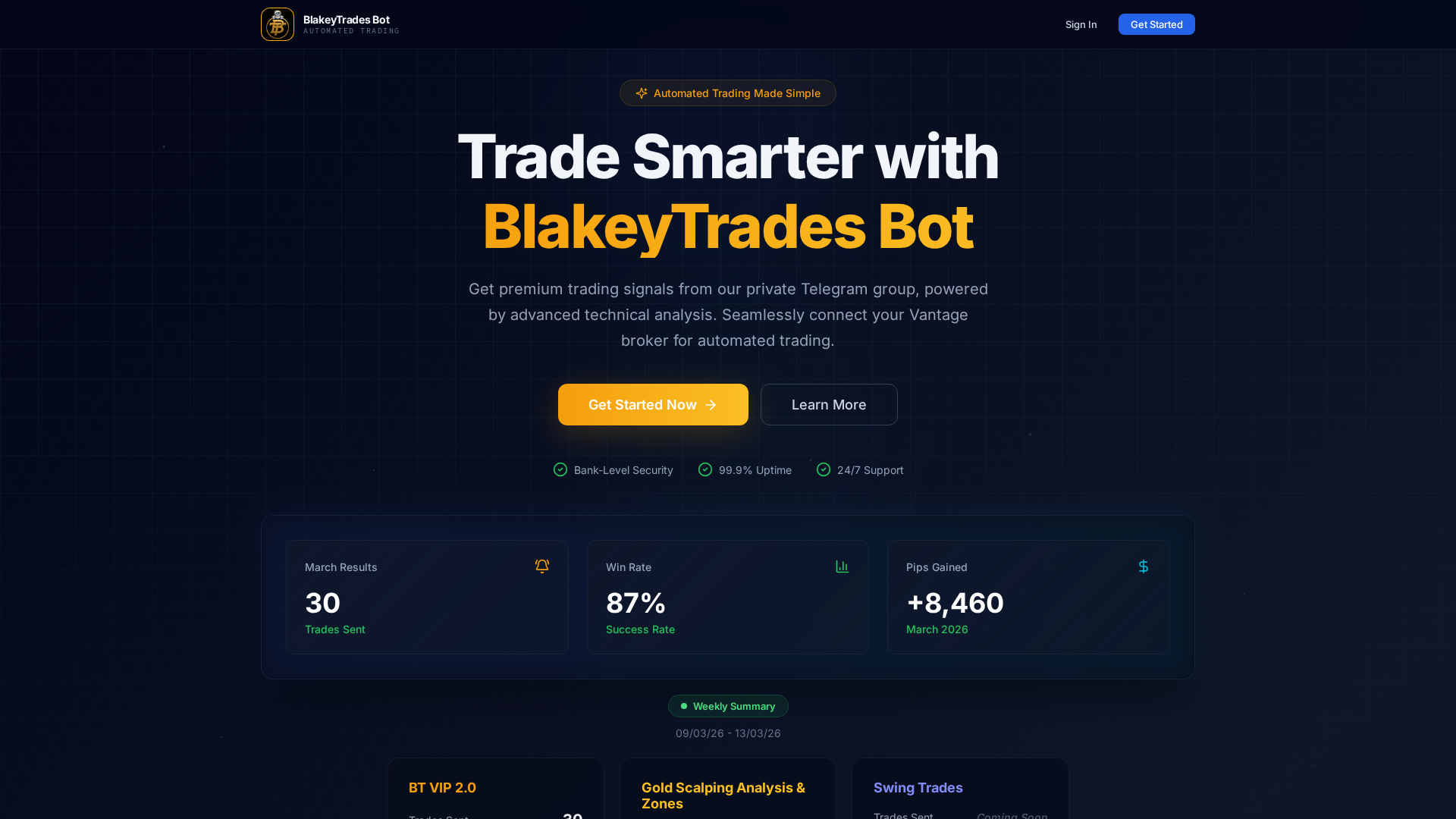 Screenshot of blakytradesauto.com