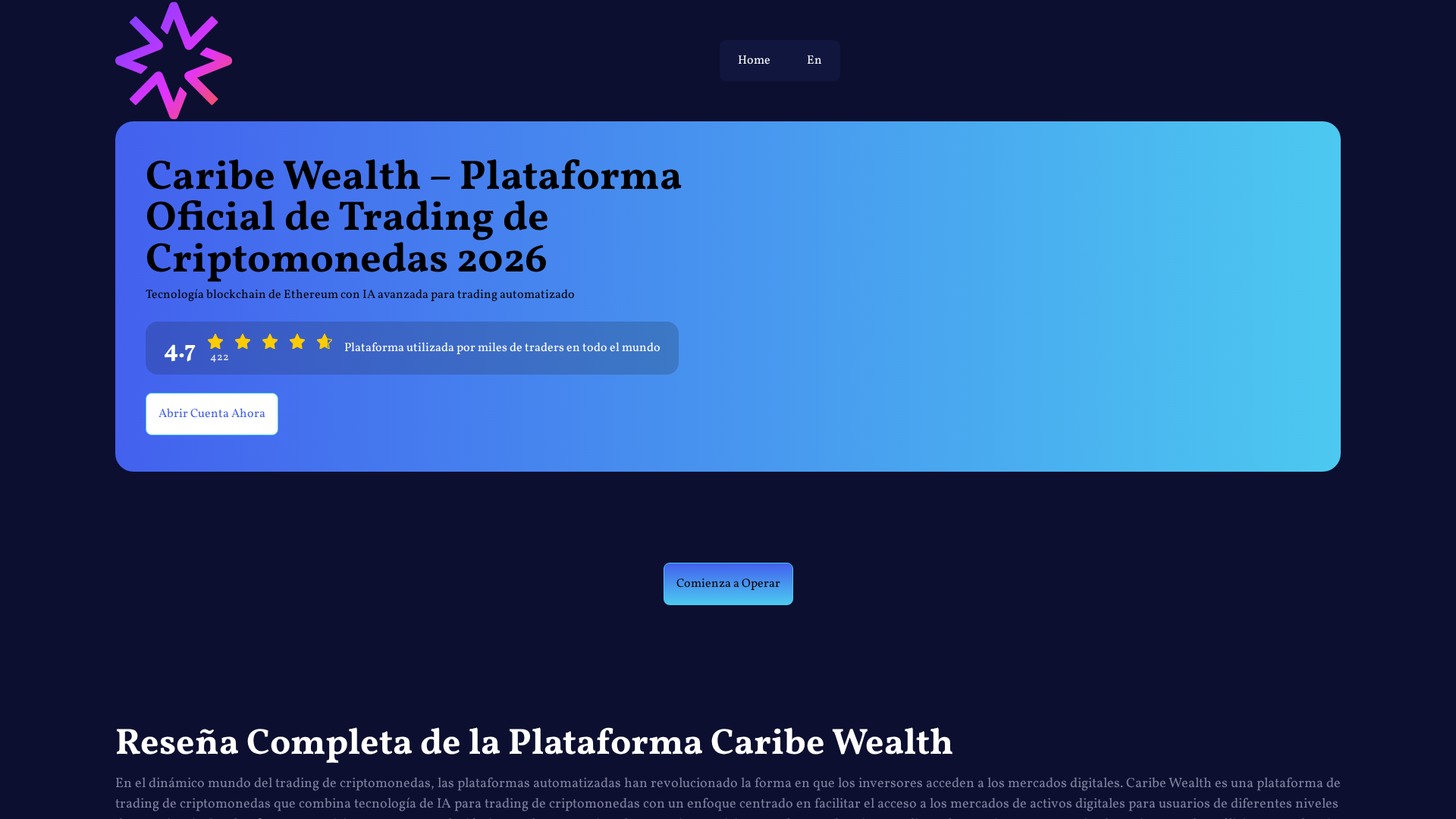 Screenshot of caribewealth.com