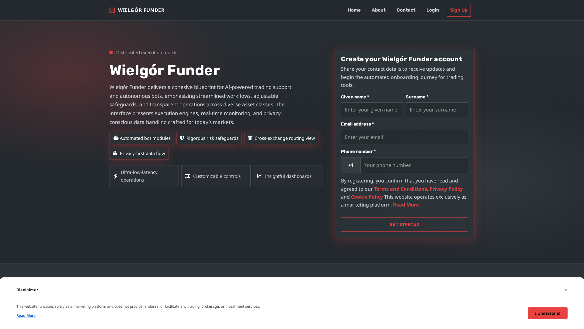 Screenshot of wielgorfunder.cyou