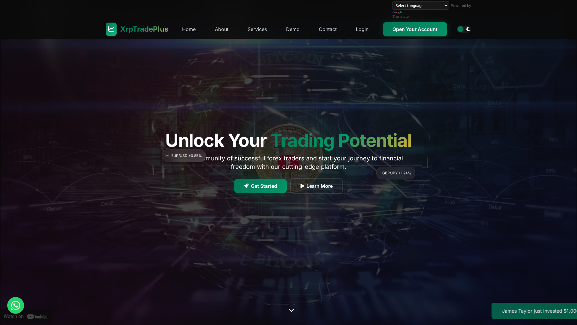 Screenshot of xrptradeplus.com