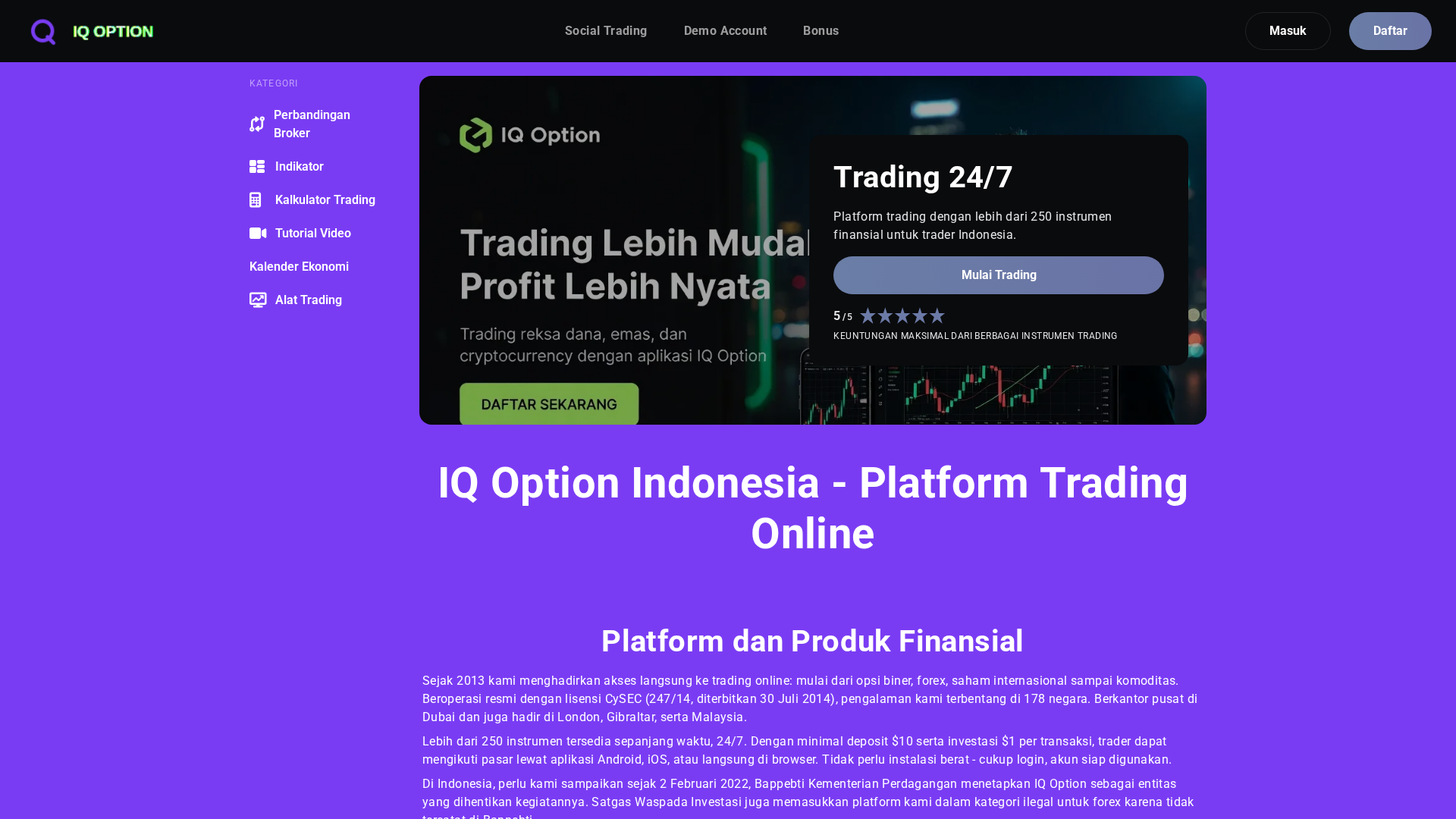 Screenshot of iqoptionindonesia.com