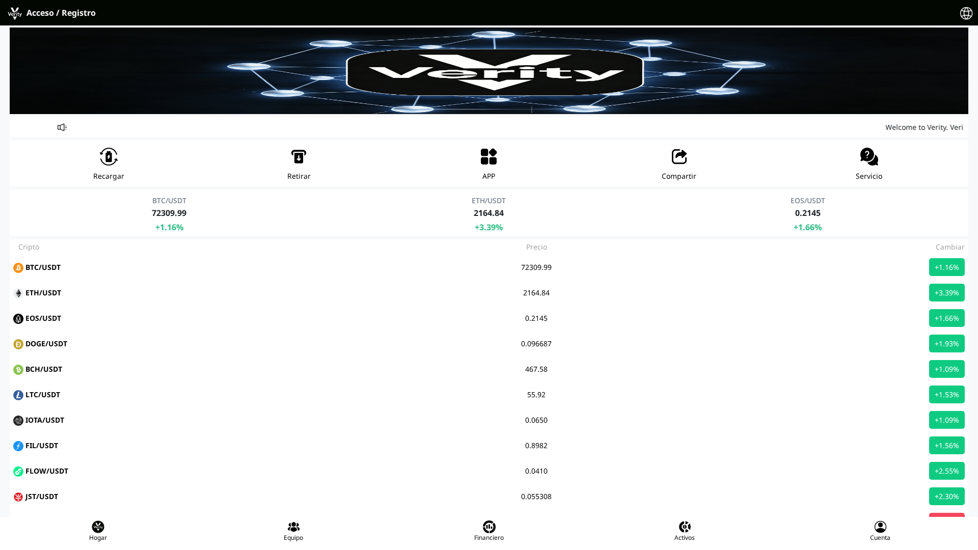 Screenshot of verityex.im