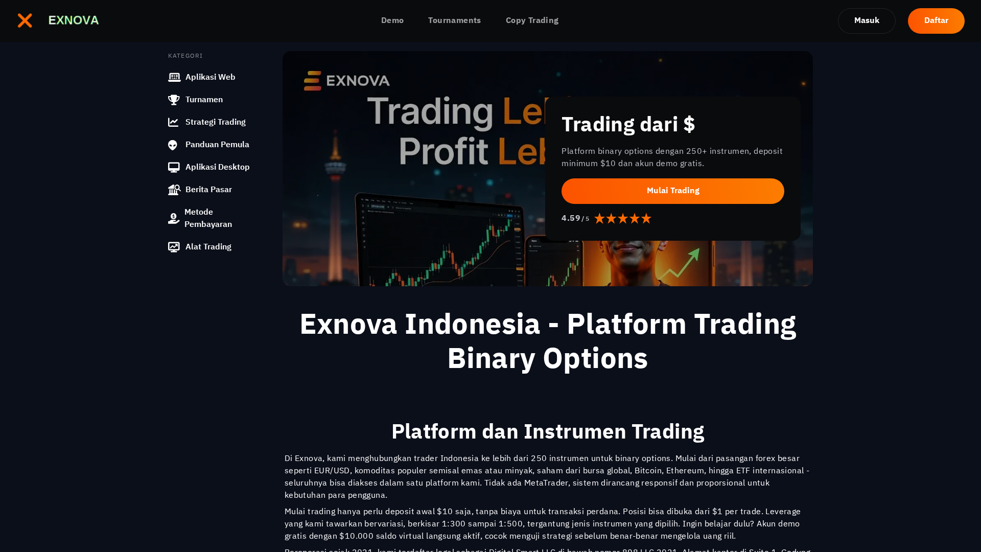 Screenshot of exnovaindonesia.com