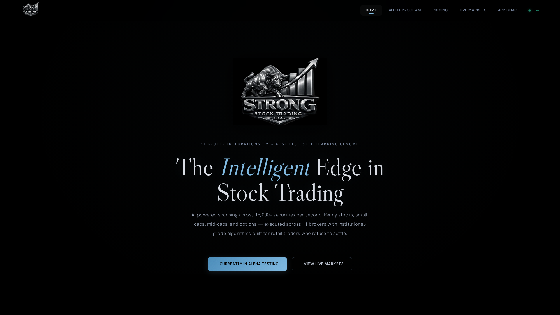 Screenshot of strongstocktrading.com