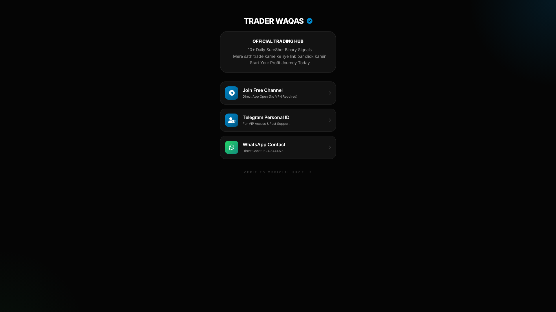 Screenshot of traderwaqas.online