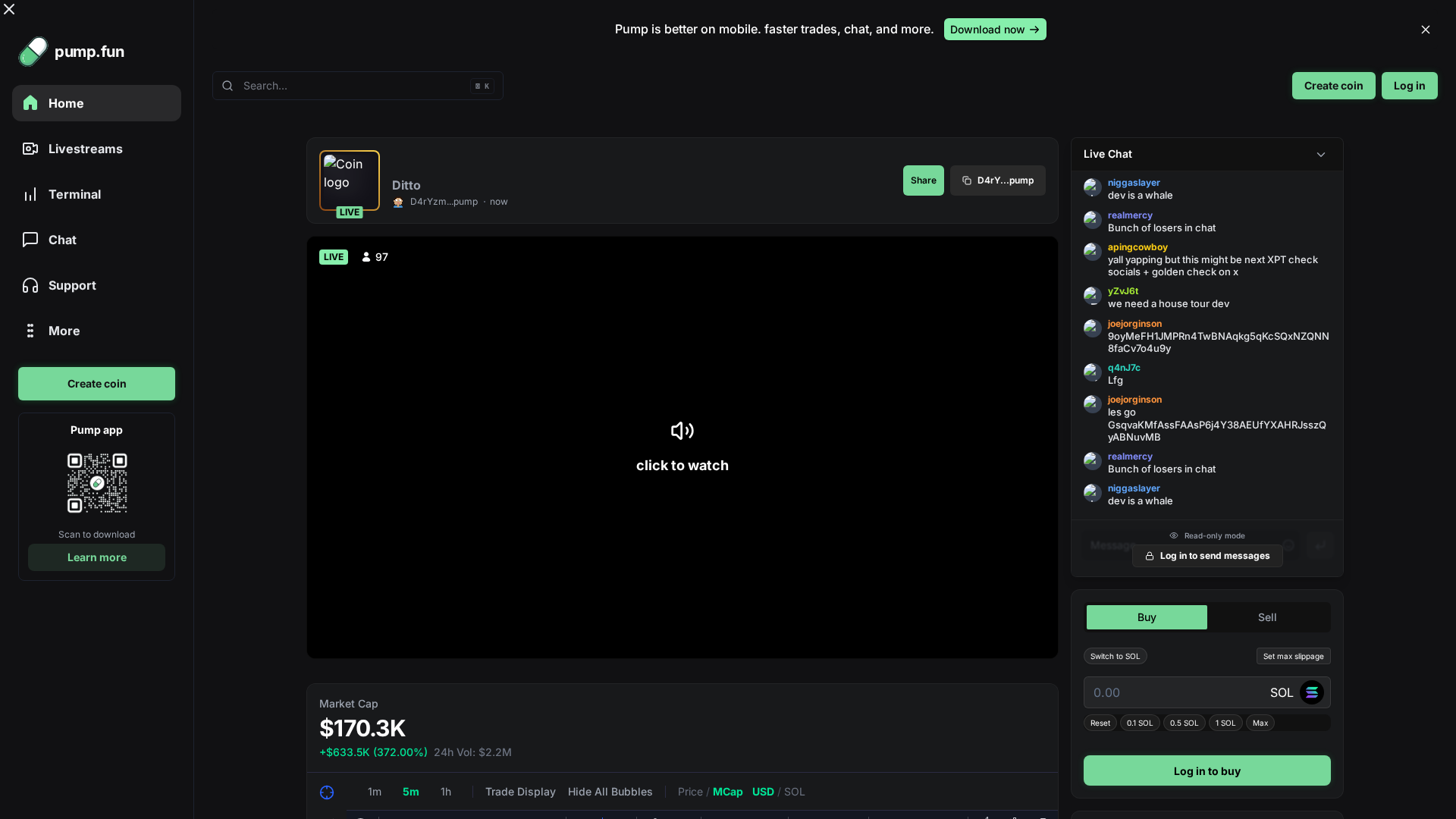 Screenshot of livestreamingchats.fun