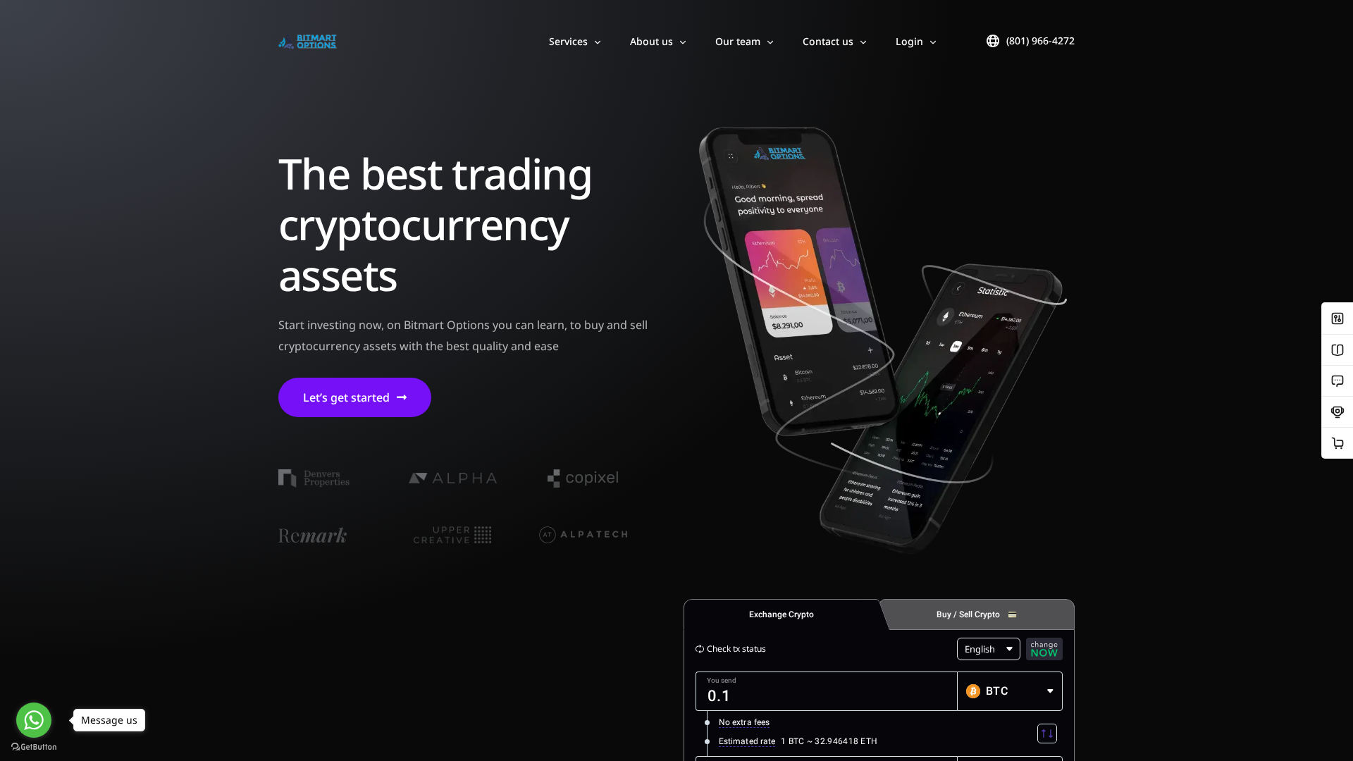 Screenshot of bitmartoptions.com