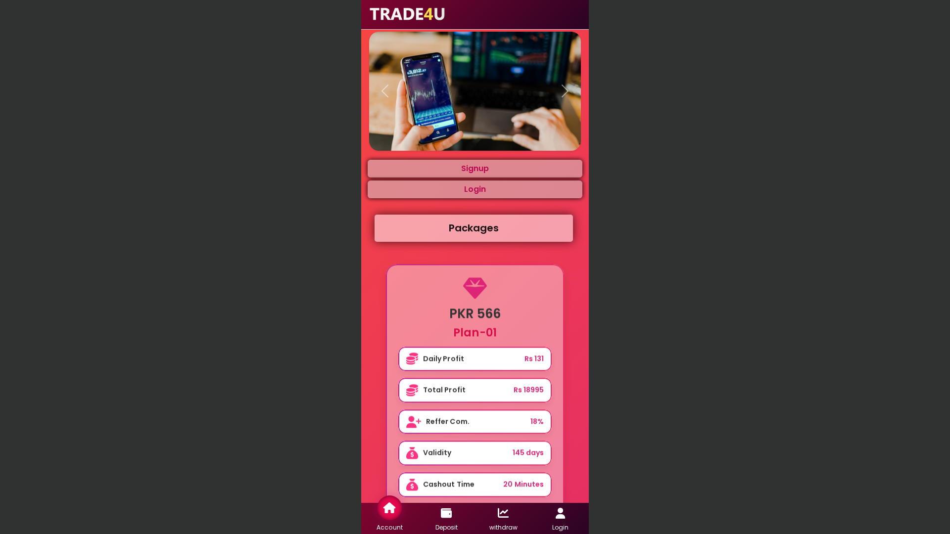 Screenshot of trade4u.digital