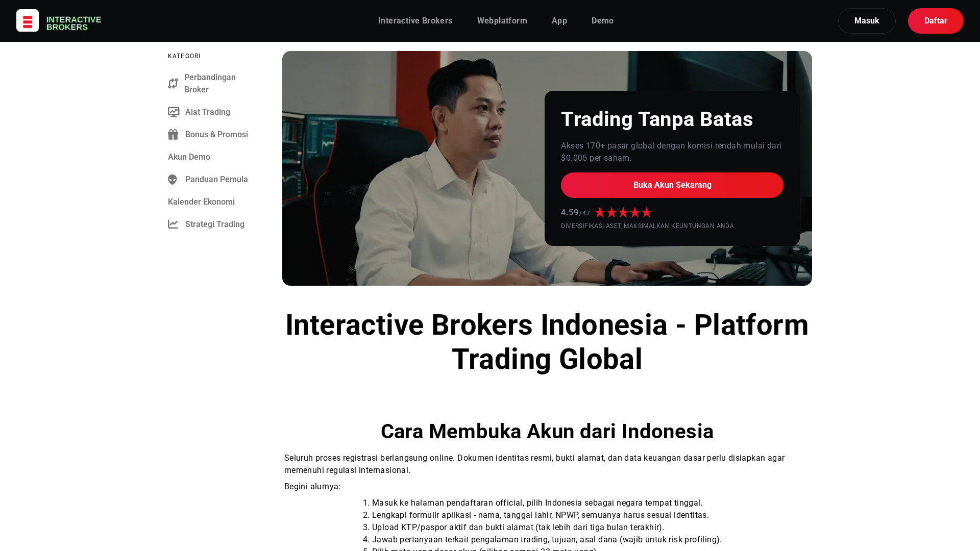 Screenshot of interactivebrokersindonesia.com