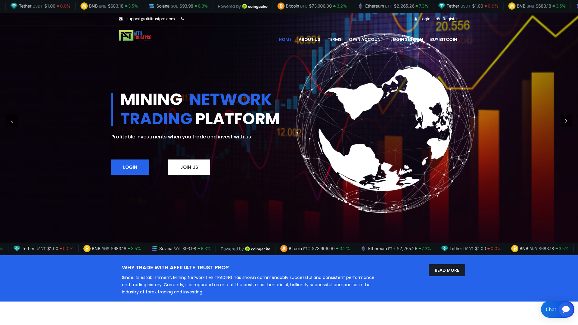 Screenshot of affiltrustpro.com