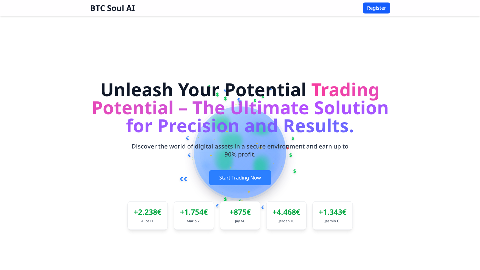 Screenshot of btcsoulai.org