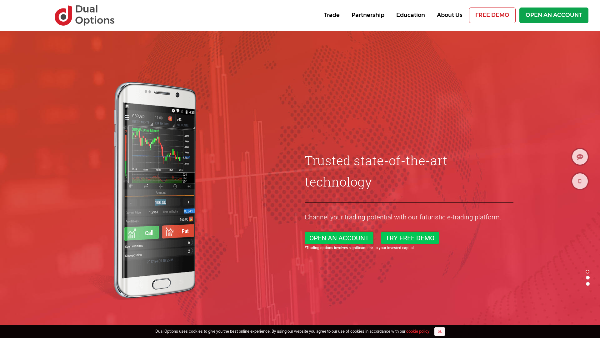 Screenshot of dual-options.com