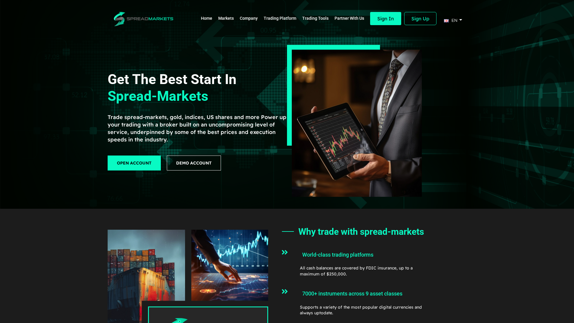 Screenshot of spread-marketfx.com