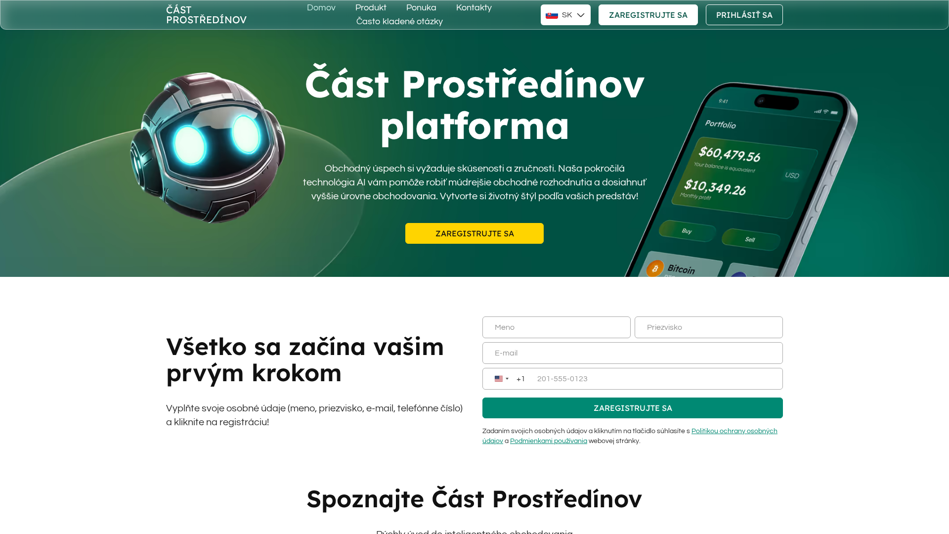 Screenshot of cast-prostredinov.com