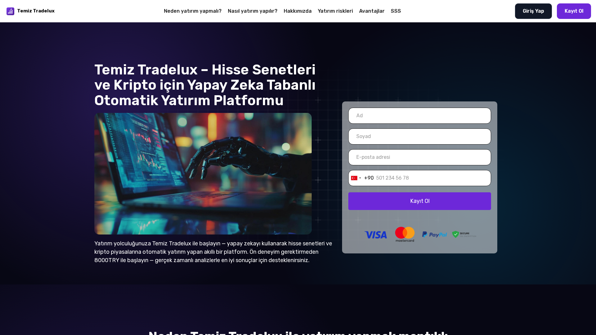 Screenshot of temiz-tradelux.org