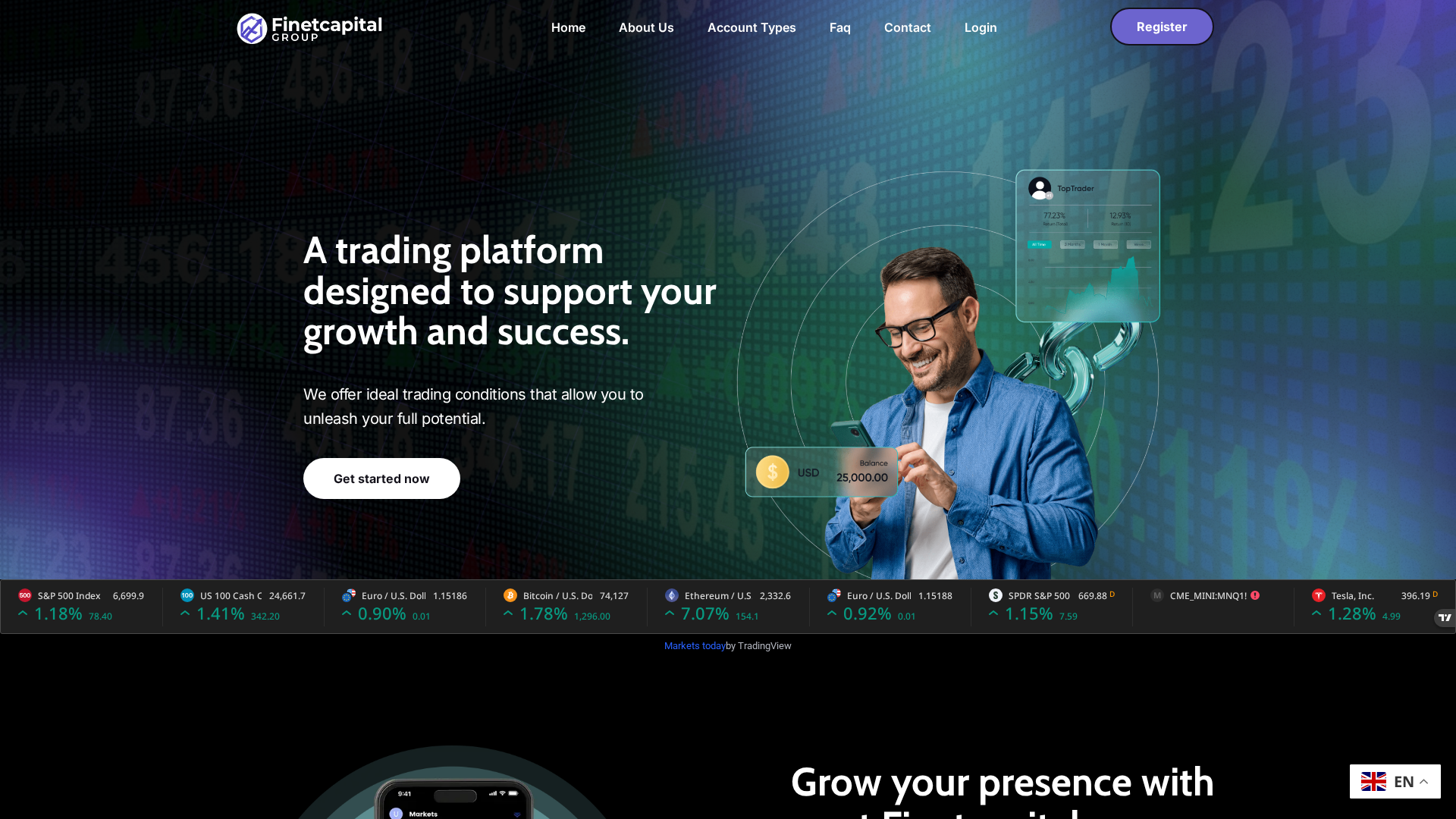 Screenshot of finetcapitalgroup.com