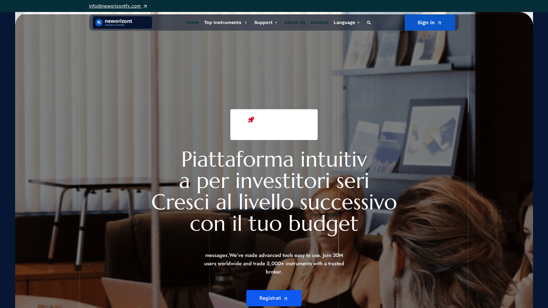Screenshot of neworizontfx.com