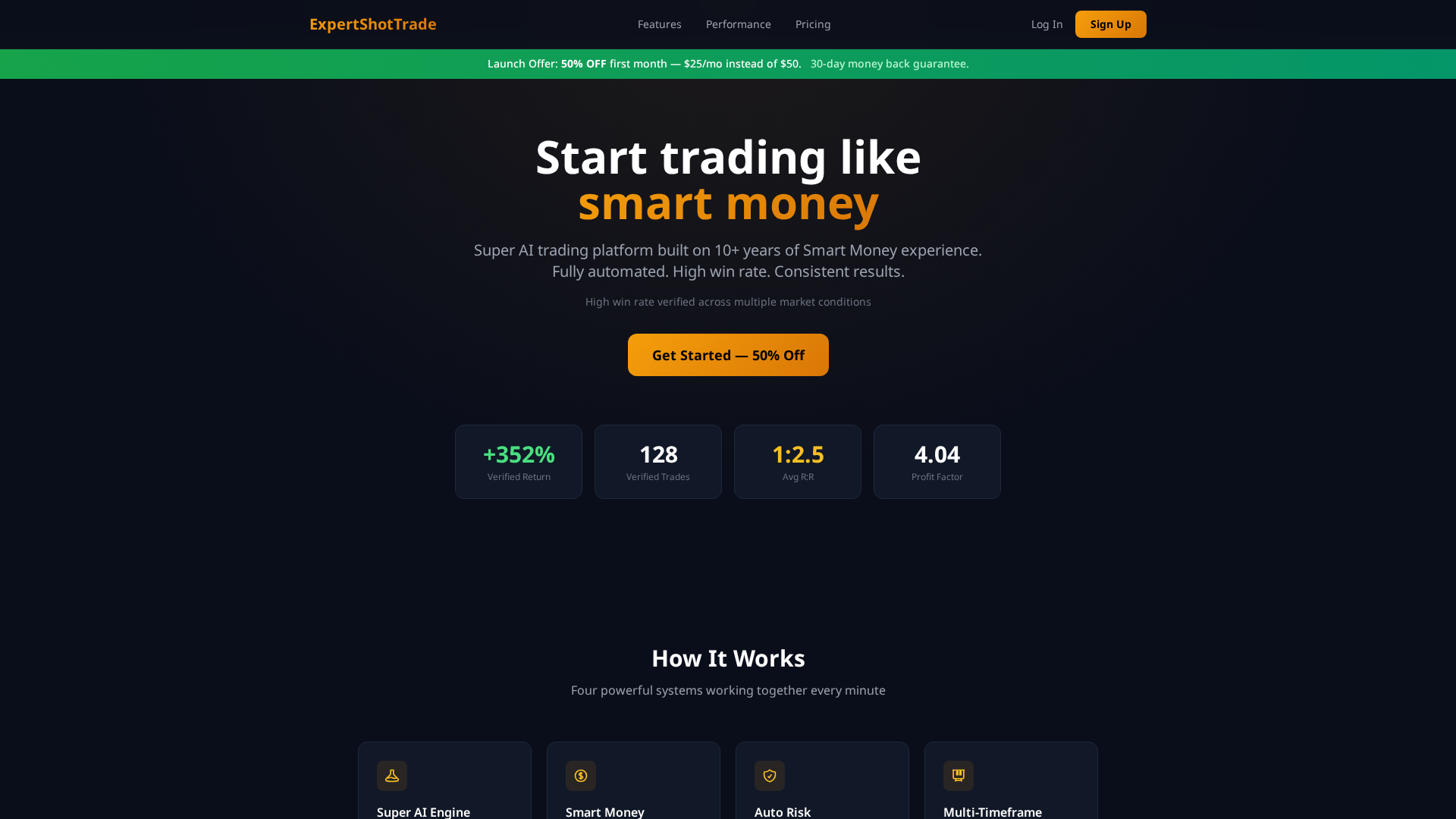 Screenshot of expertshotrade.com