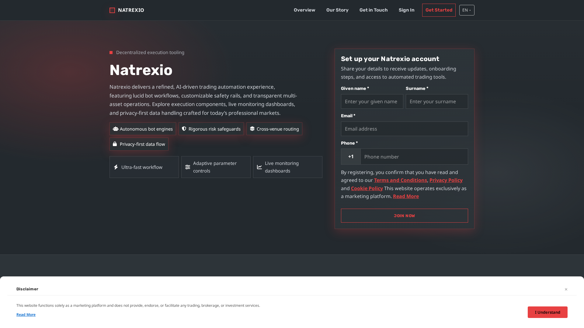 Screenshot of natrexio.digital