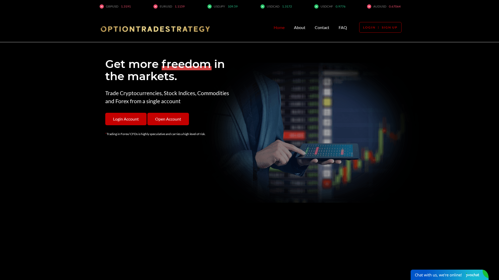 Screenshot of optiontradestratgy.com