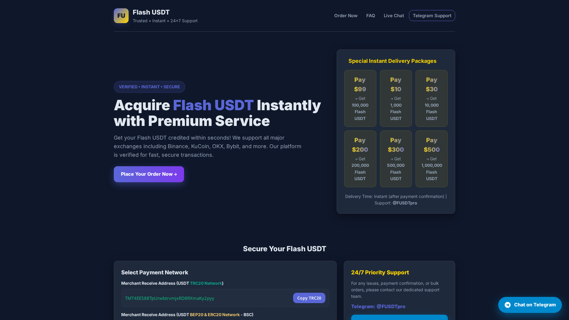 Screenshot of fusdt.pro