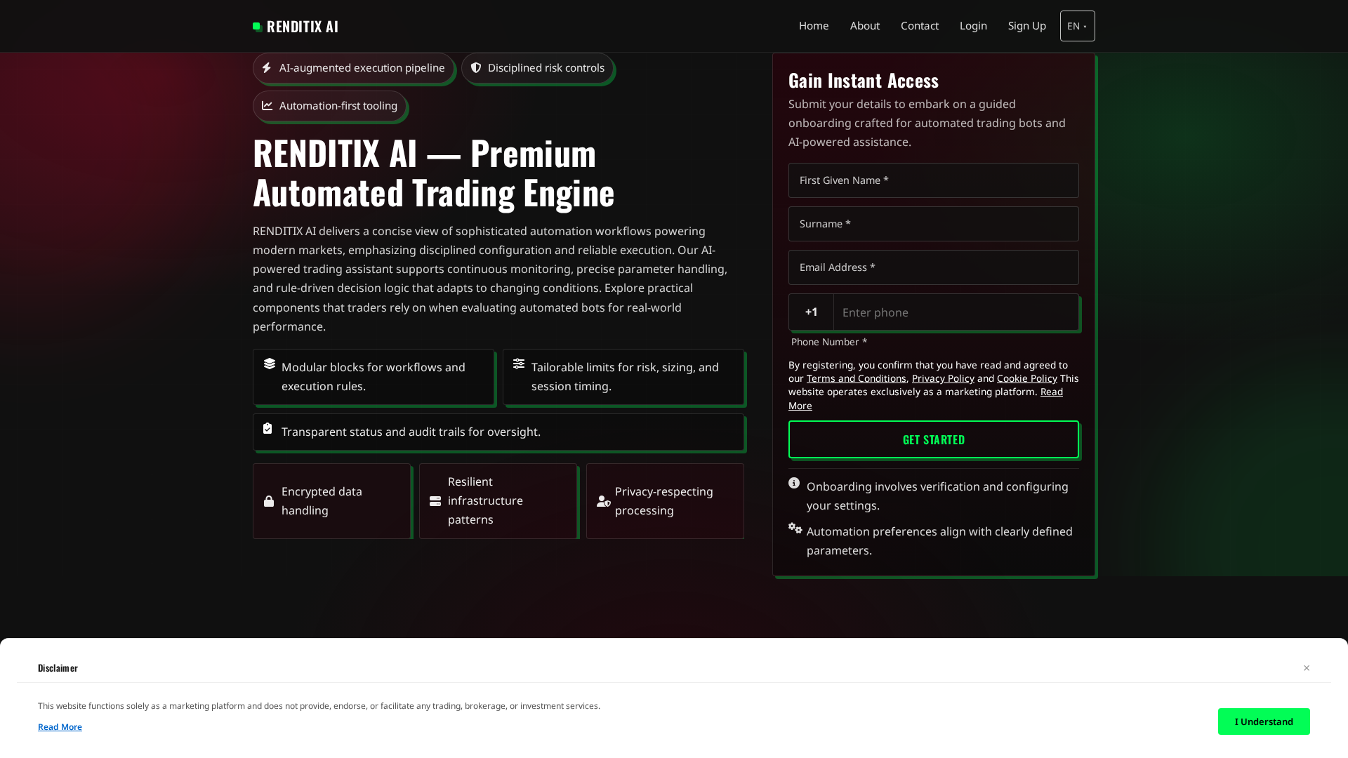 Screenshot of renditix-ai.xyz