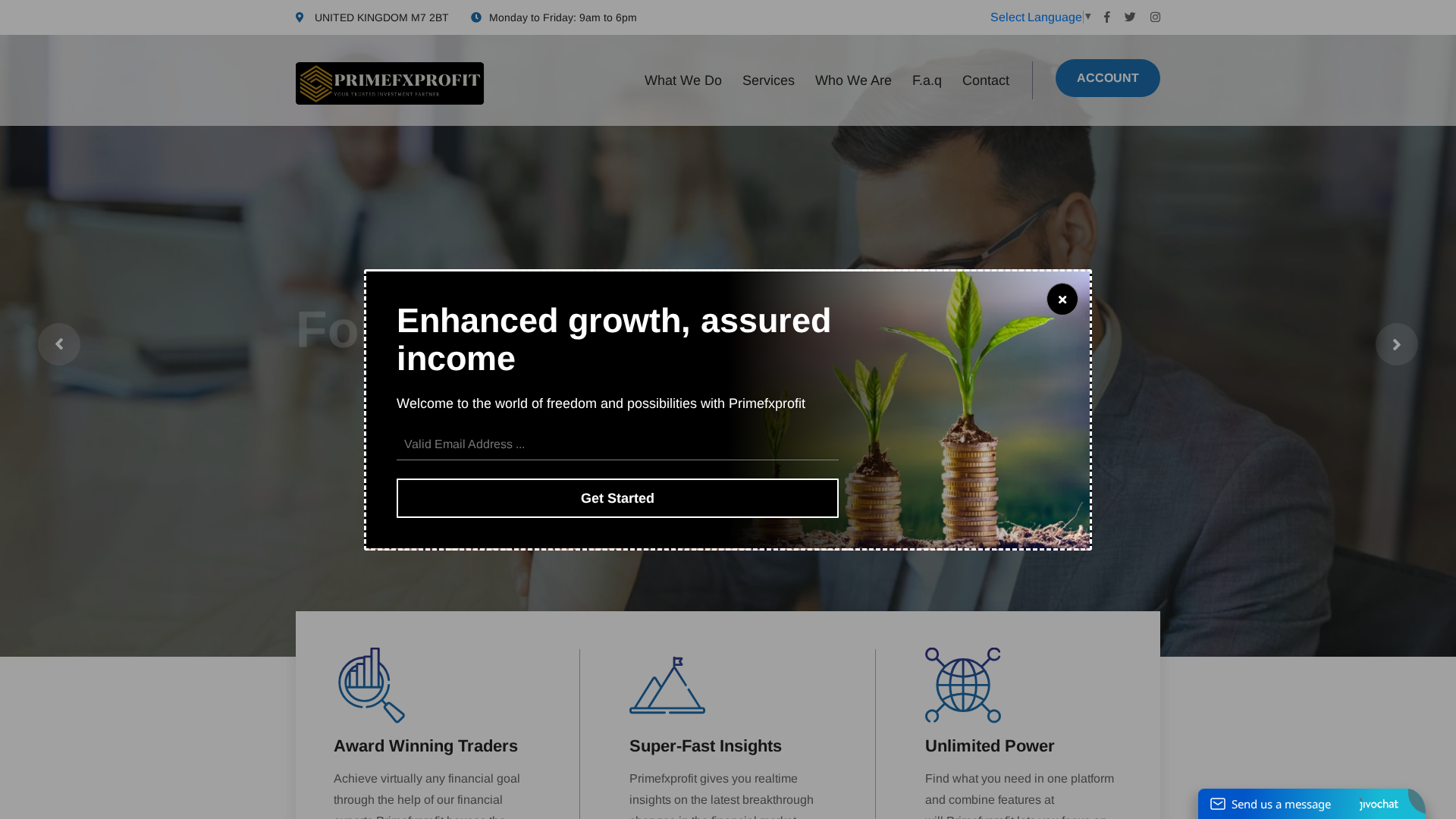 Screenshot of primefxprofit.com