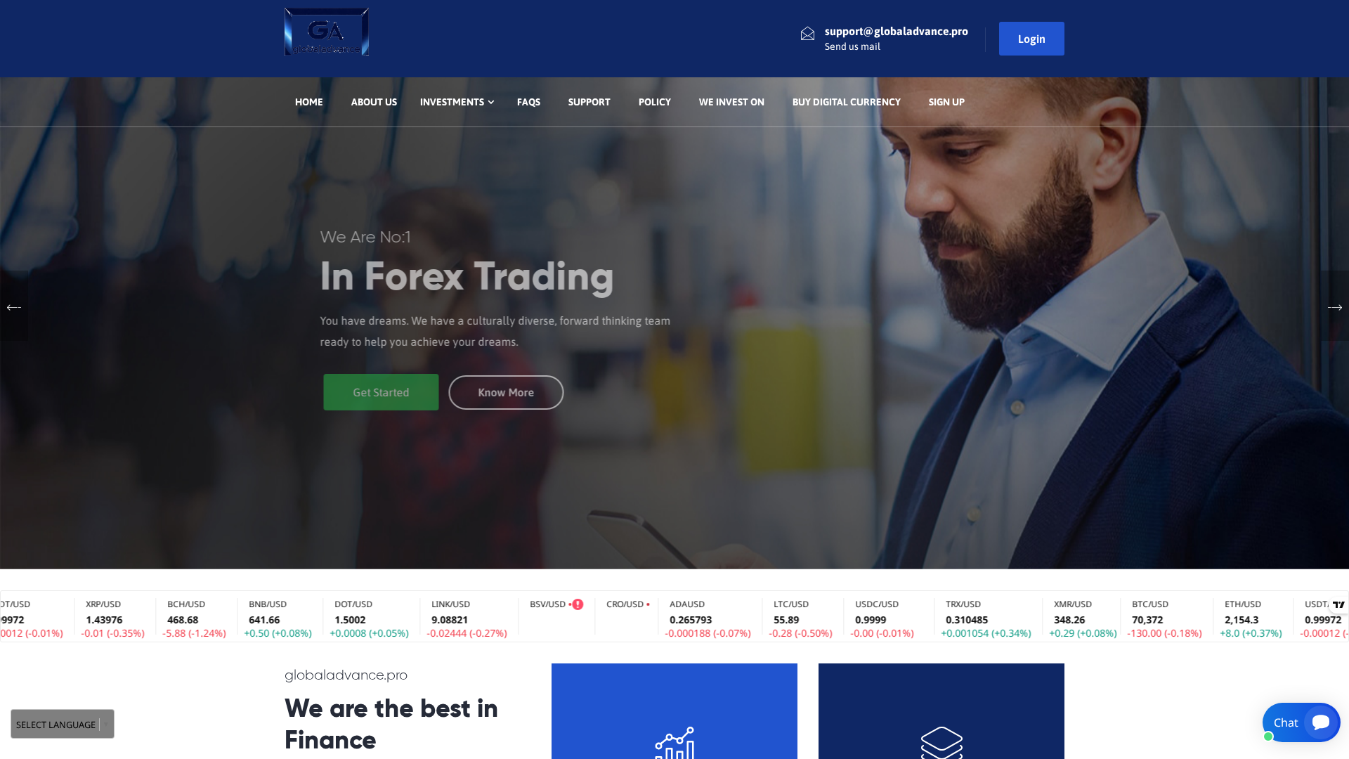Screenshot of globaladvance.pro