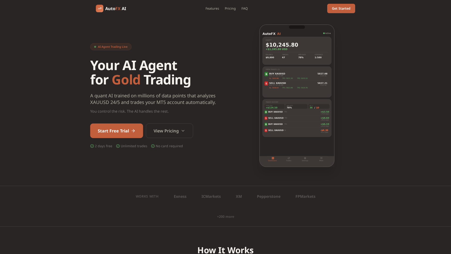 Screenshot of autofxai.co