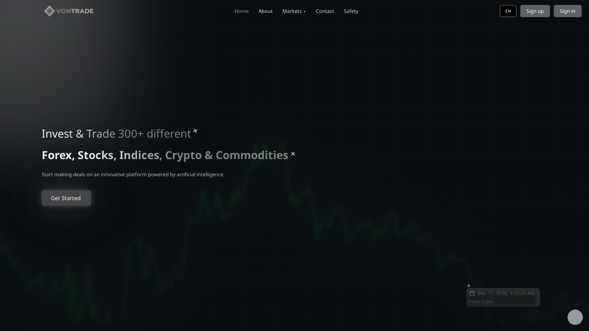 Screenshot of vontrade.co.uk