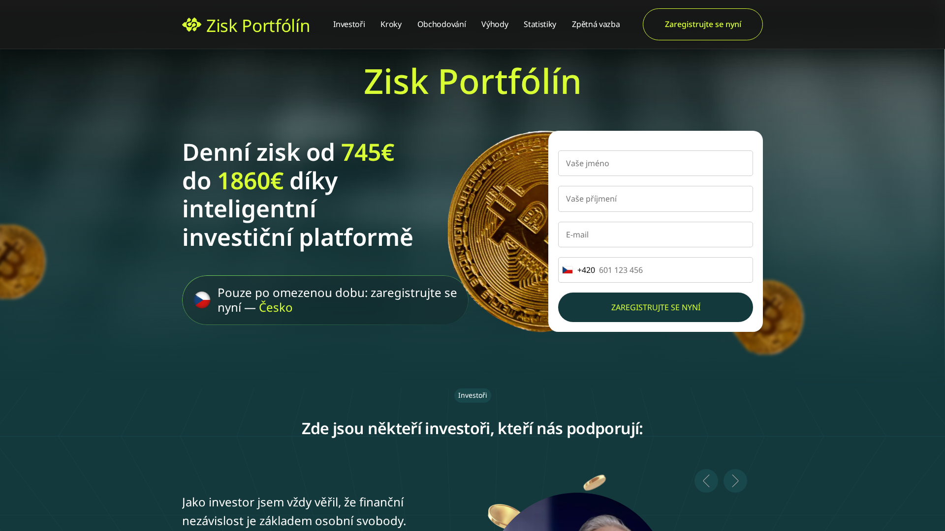 Screenshot of ziskportfolin.com