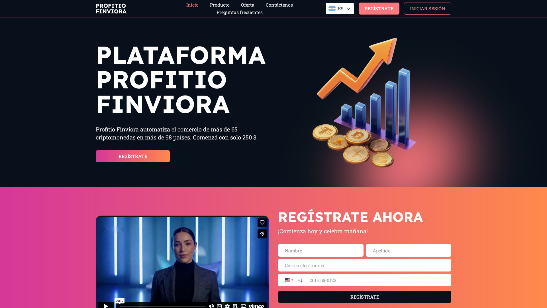 Screenshot of profitio-finviora.com