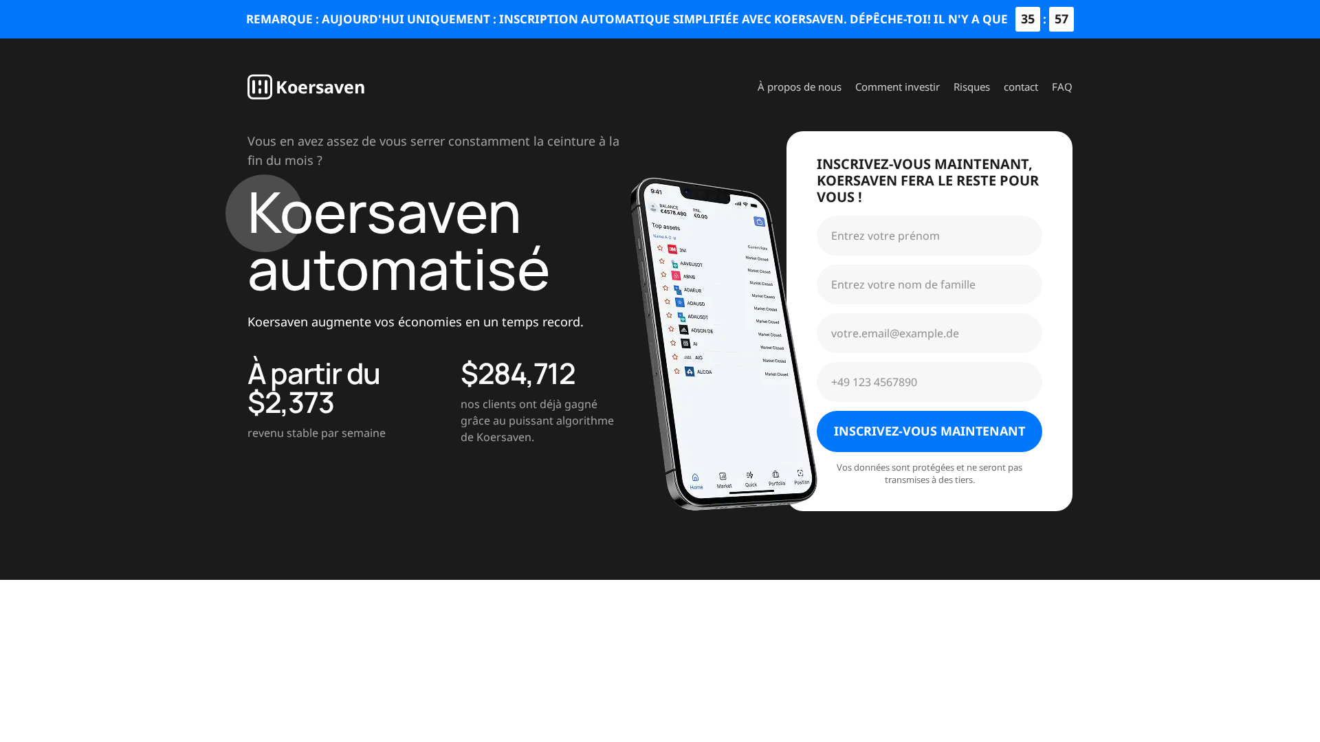 Screenshot of koersaventrade.com