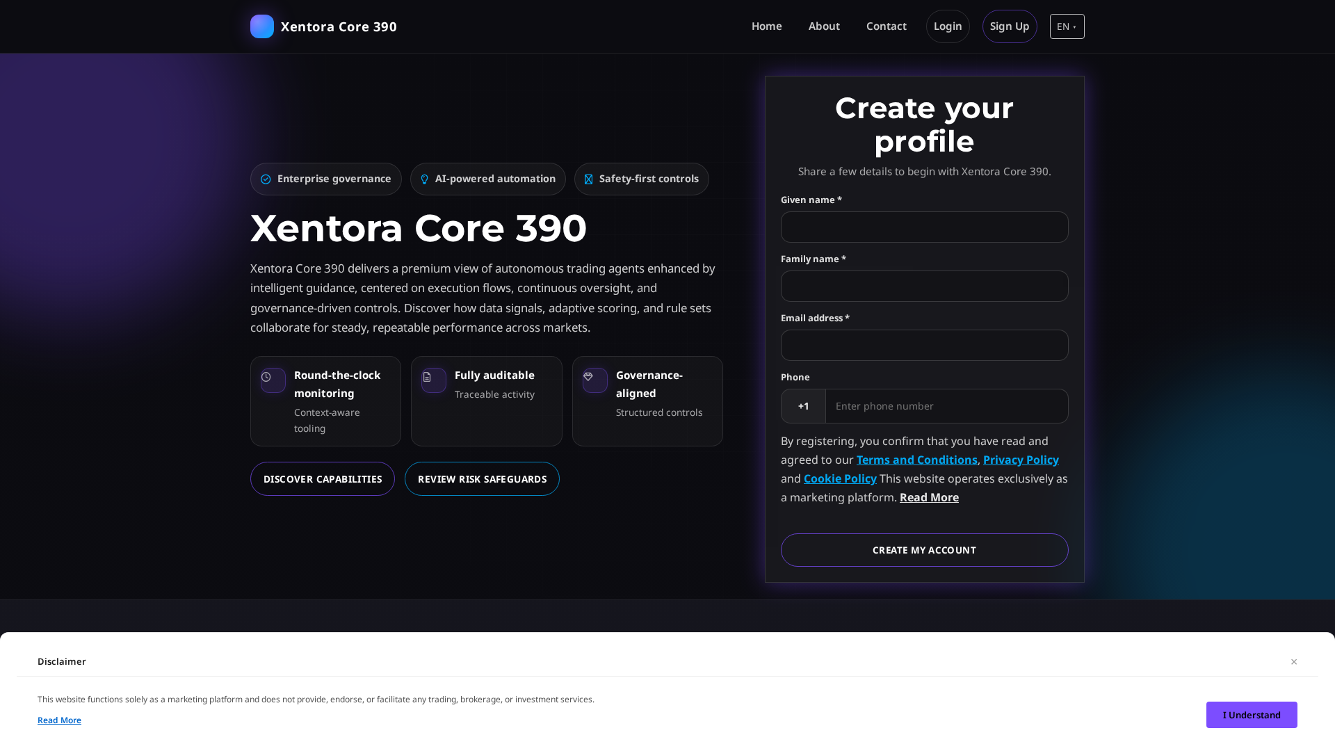Screenshot of xentora-core390.pro