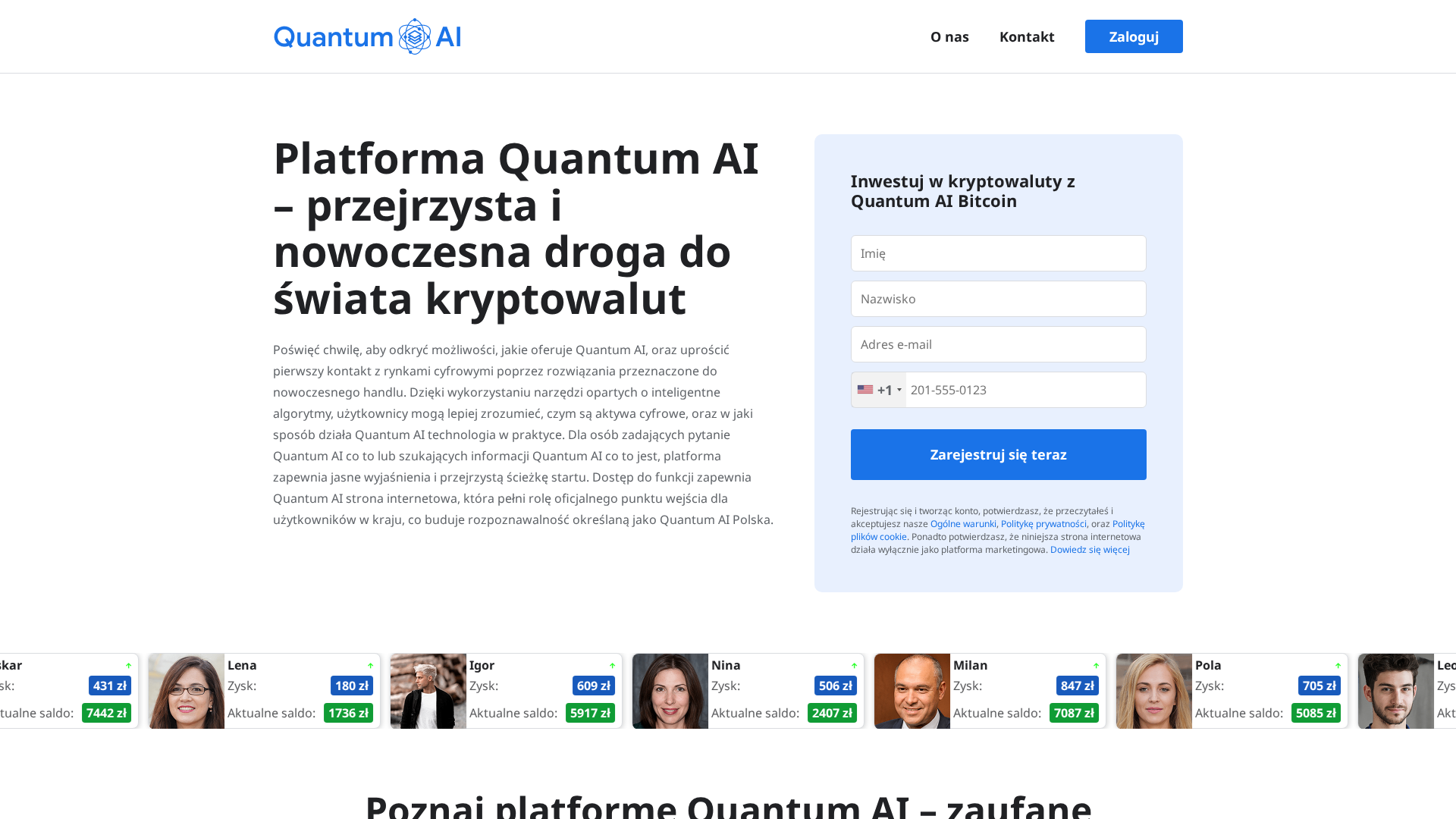 Screenshot of quantumaiapp.xyz