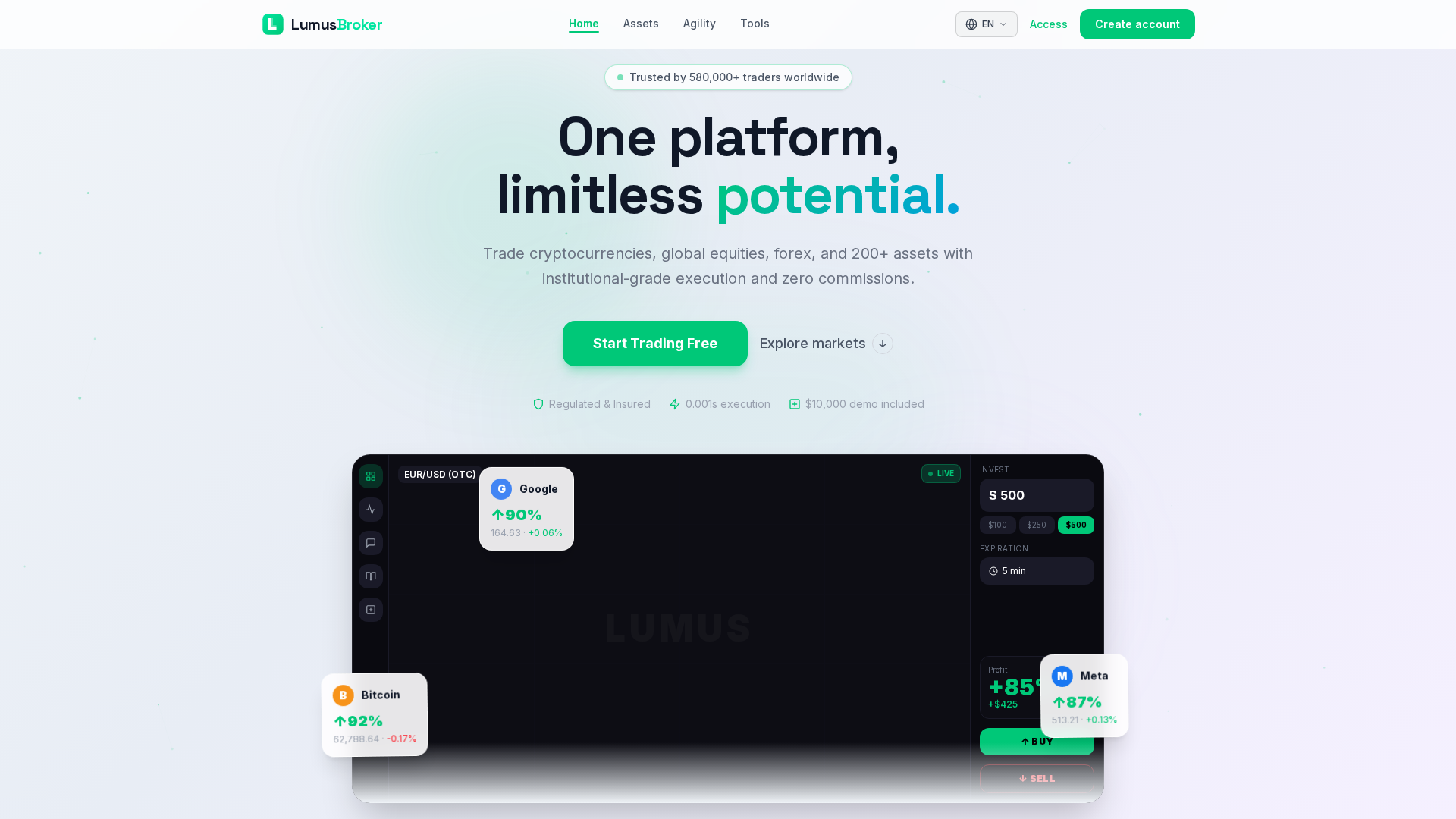 Screenshot of lumusbroker.com