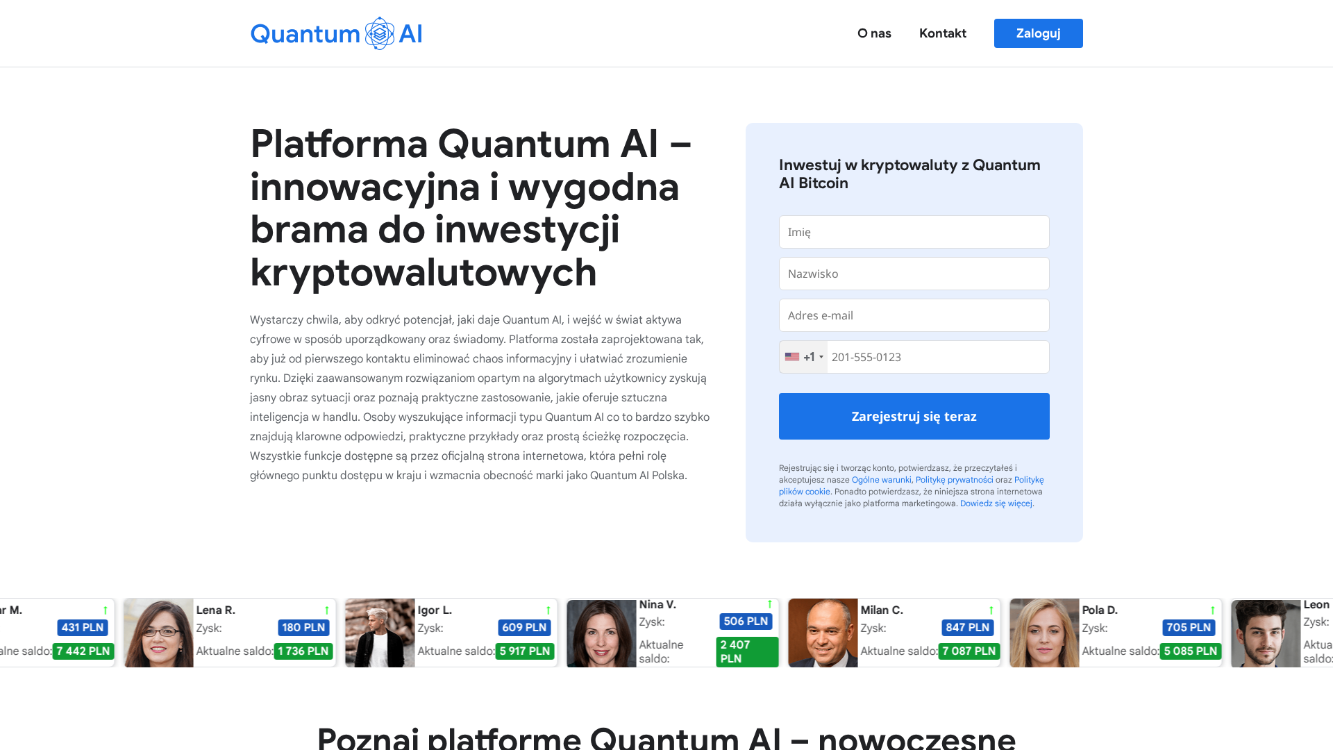 Screenshot of quantumai-world.xyz