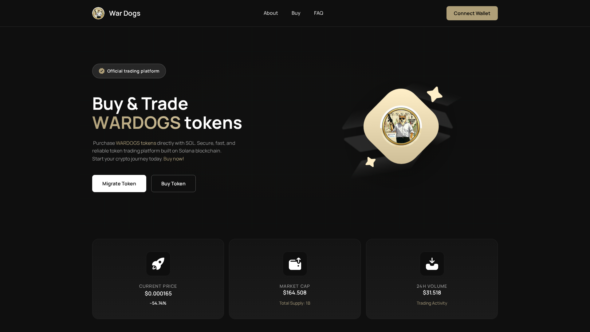 Screenshot of wardogscoinmigrate.xyz