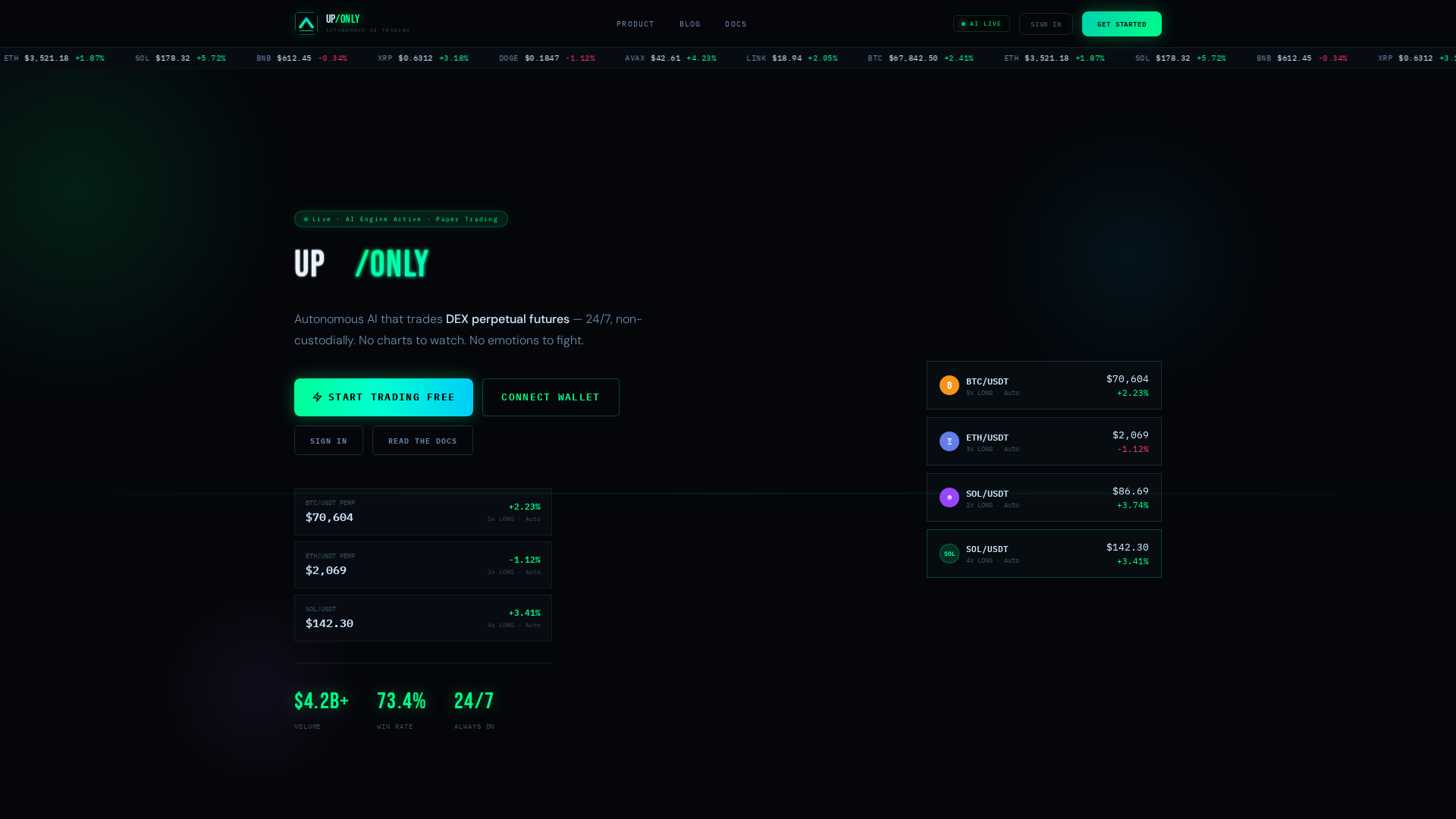 Screenshot of uponlytrader.xyz