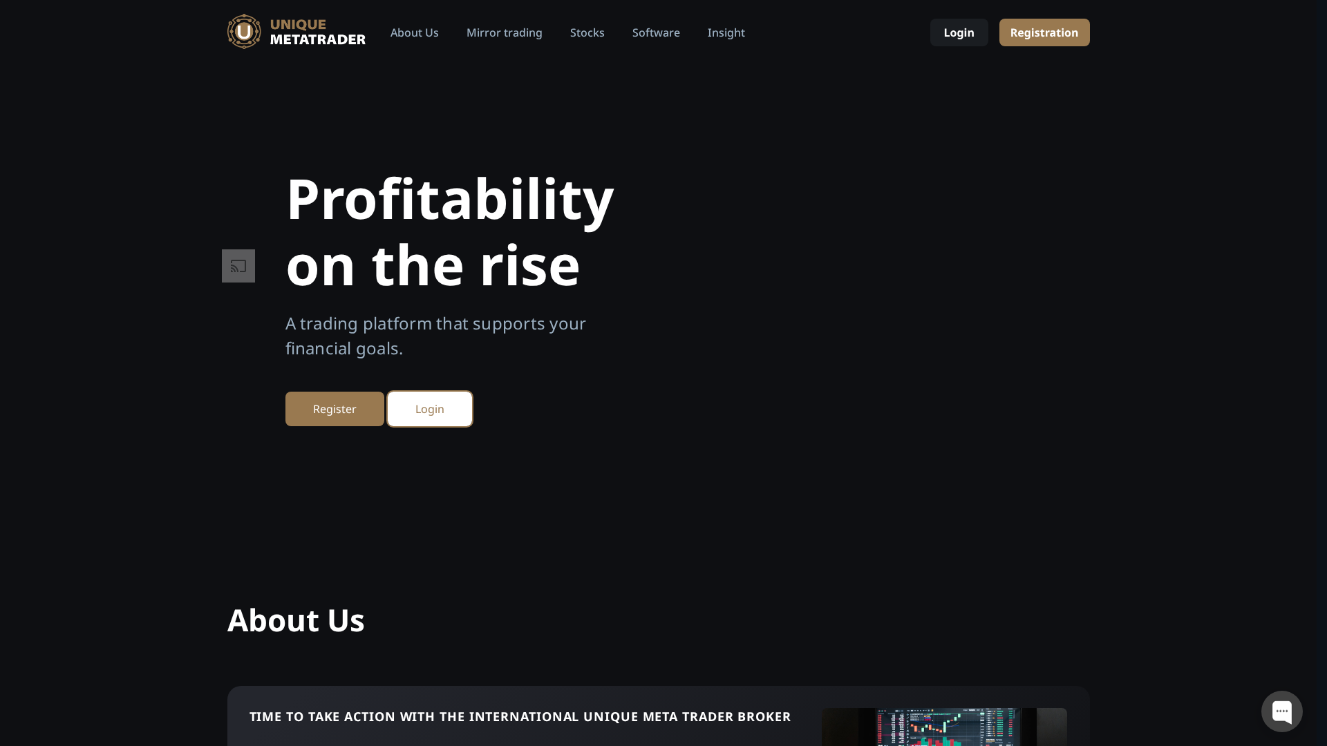 Screenshot of uniquemetatrader.com