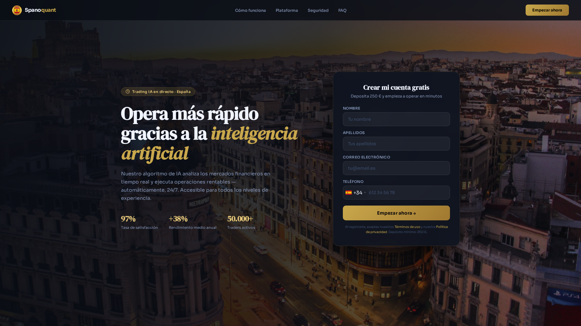 Screenshot of spanoquant.com