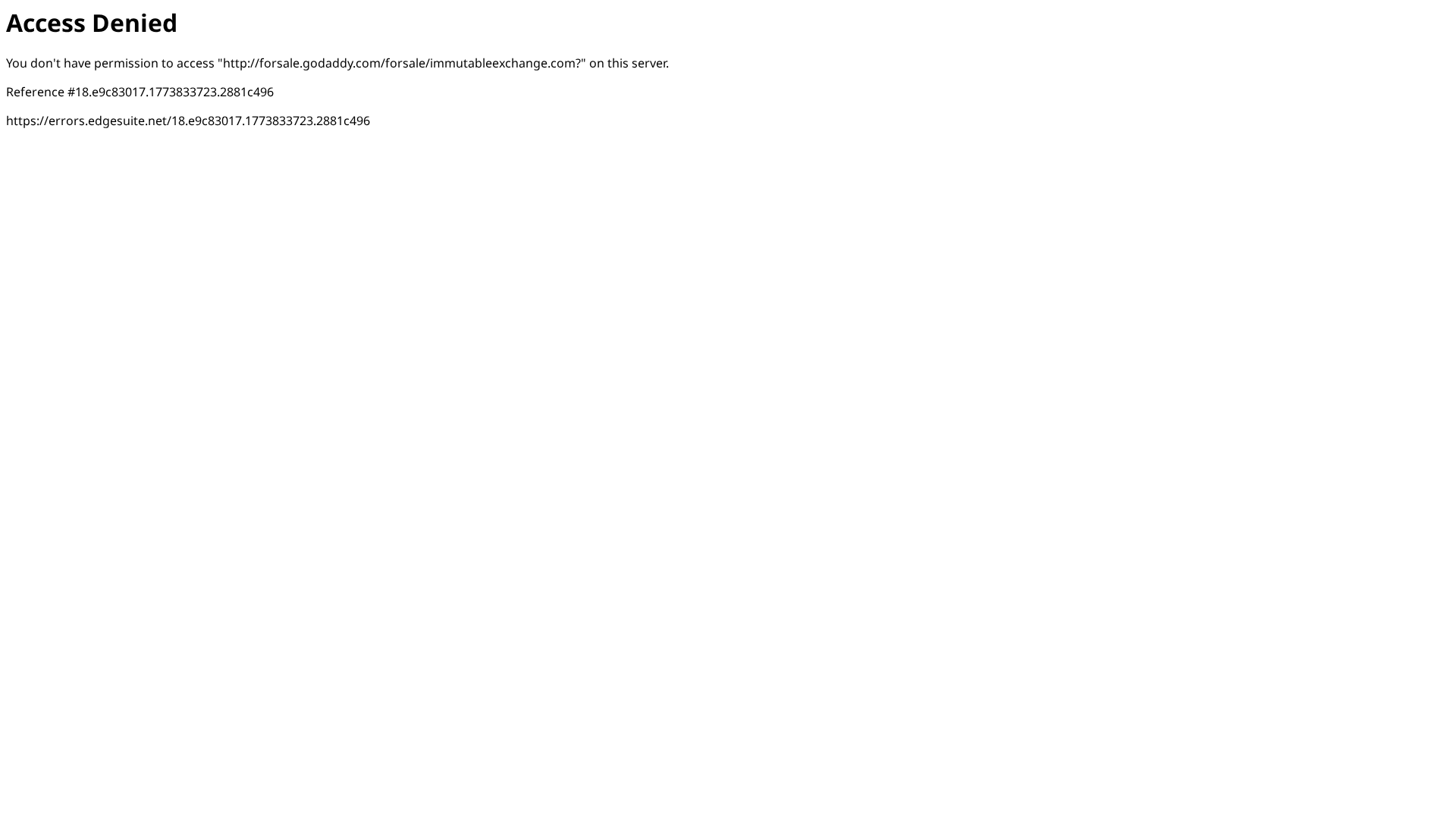 Screenshot of immutableexchange.com