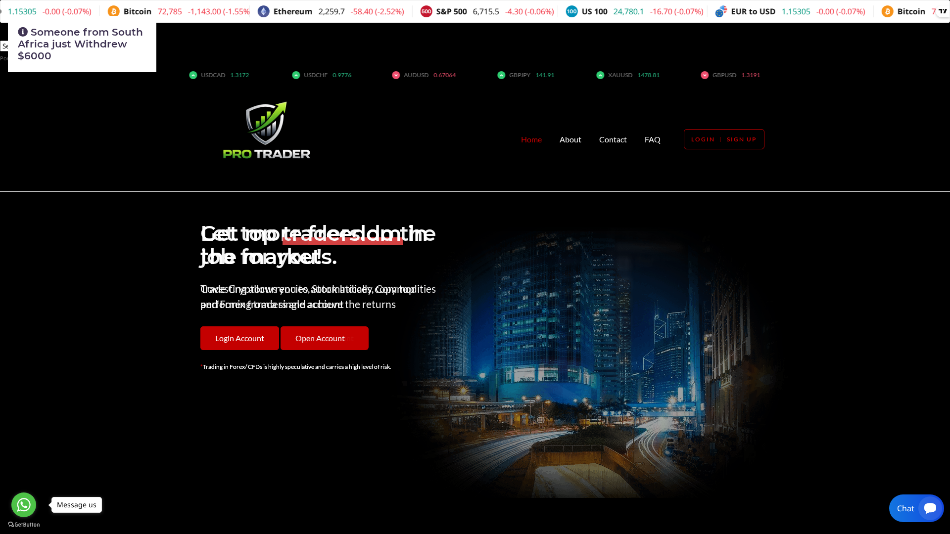 Screenshot of pro-trader.click