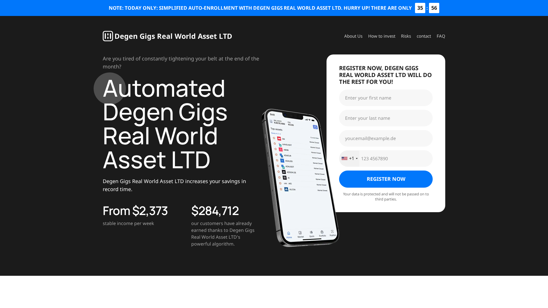 Screenshot of degengigsrealworldassetltd.com