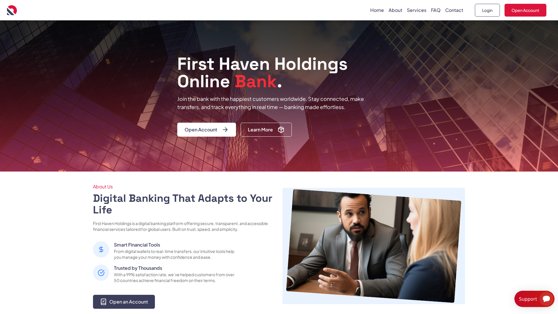 Screenshot of firsthavenholdings.com