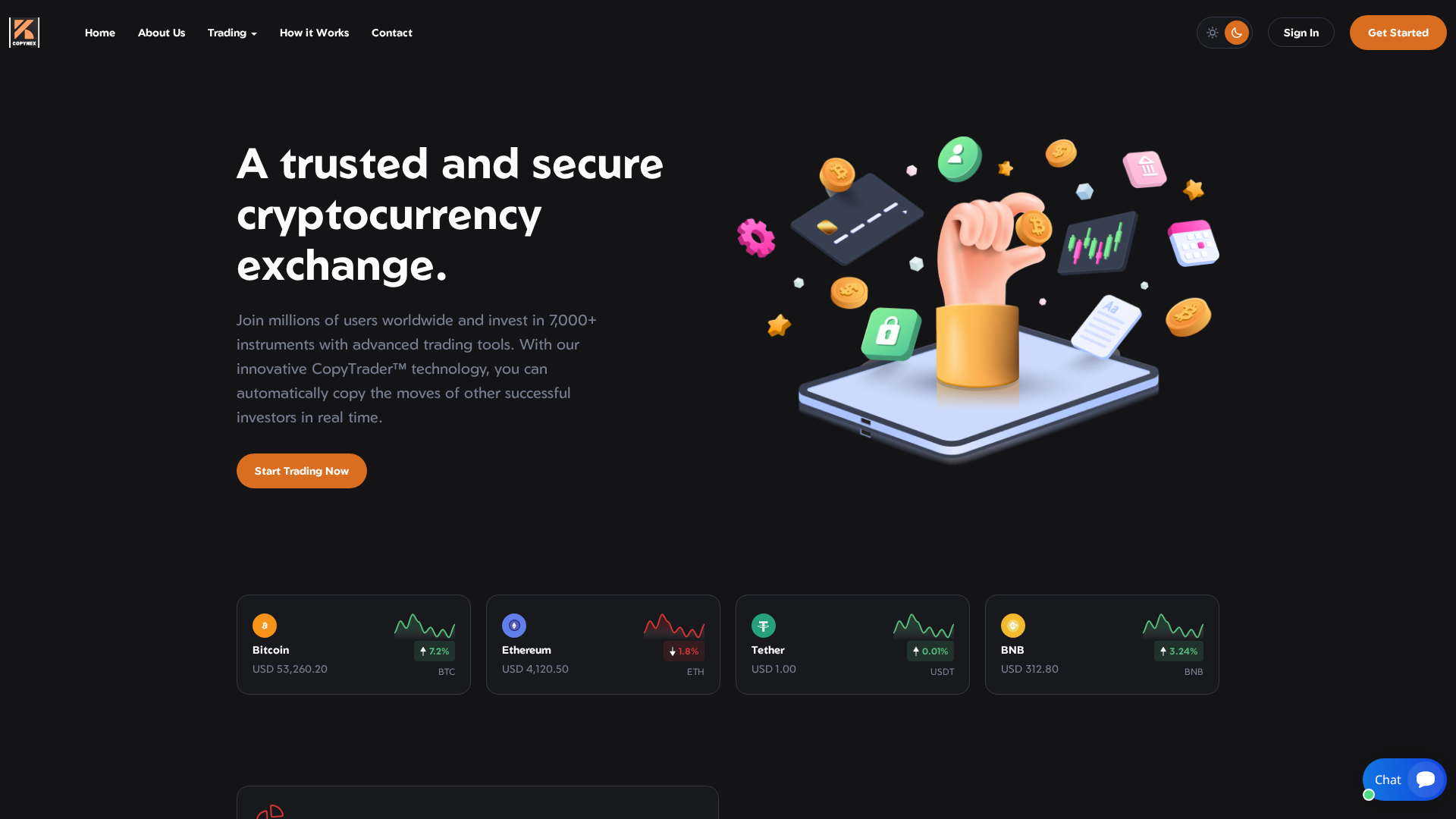 Screenshot of copynex.live